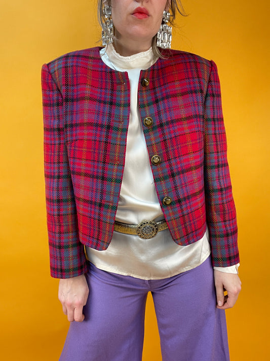 Karierter Kurzblazer in supercooler Farbkombi