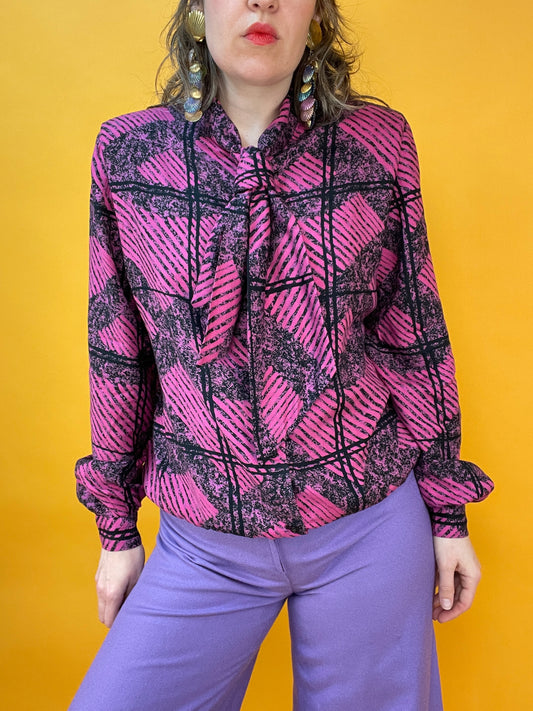 Wild gemusterte handmade Schluppenbluse