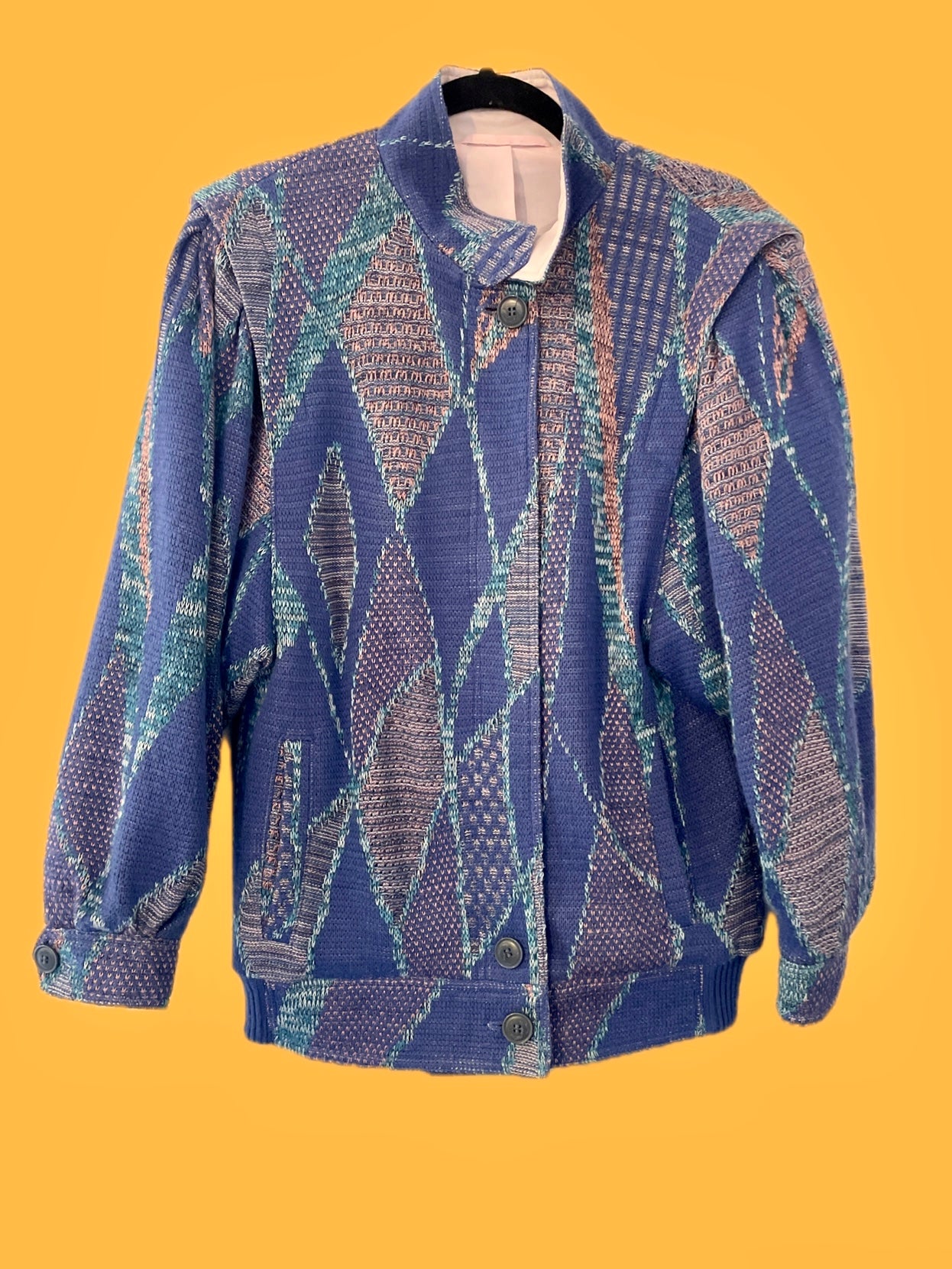 Vintage Frühlingsjacke mit Strickmuster