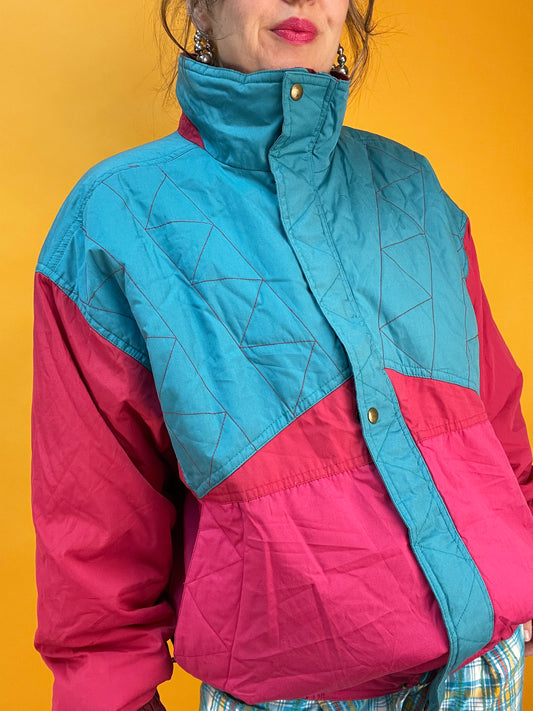 80s/90s UNISEX Colorblocking Windbreaker Jacke