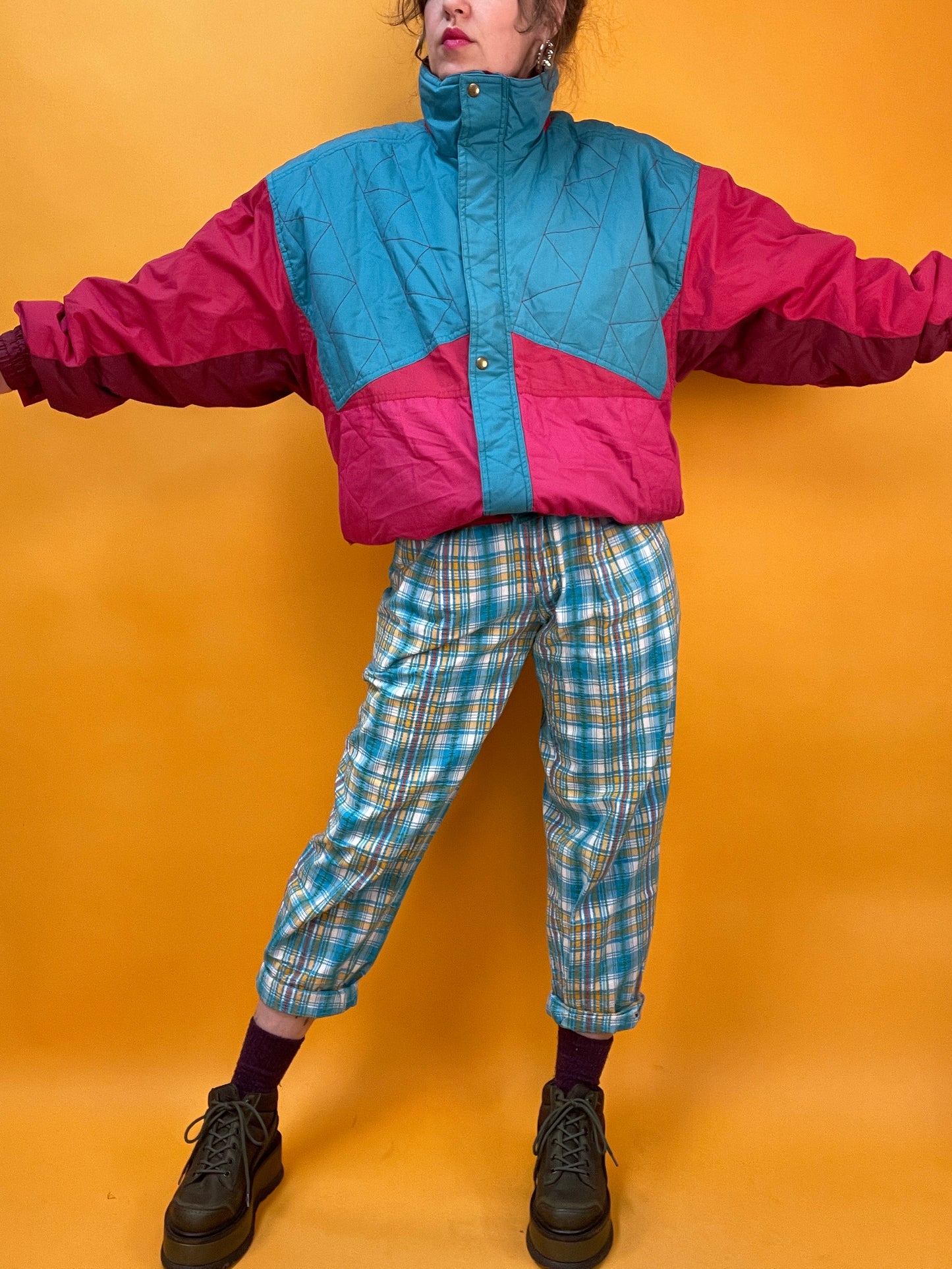 80s/90s UNISEX Colorblocking Windbreaker Jacke