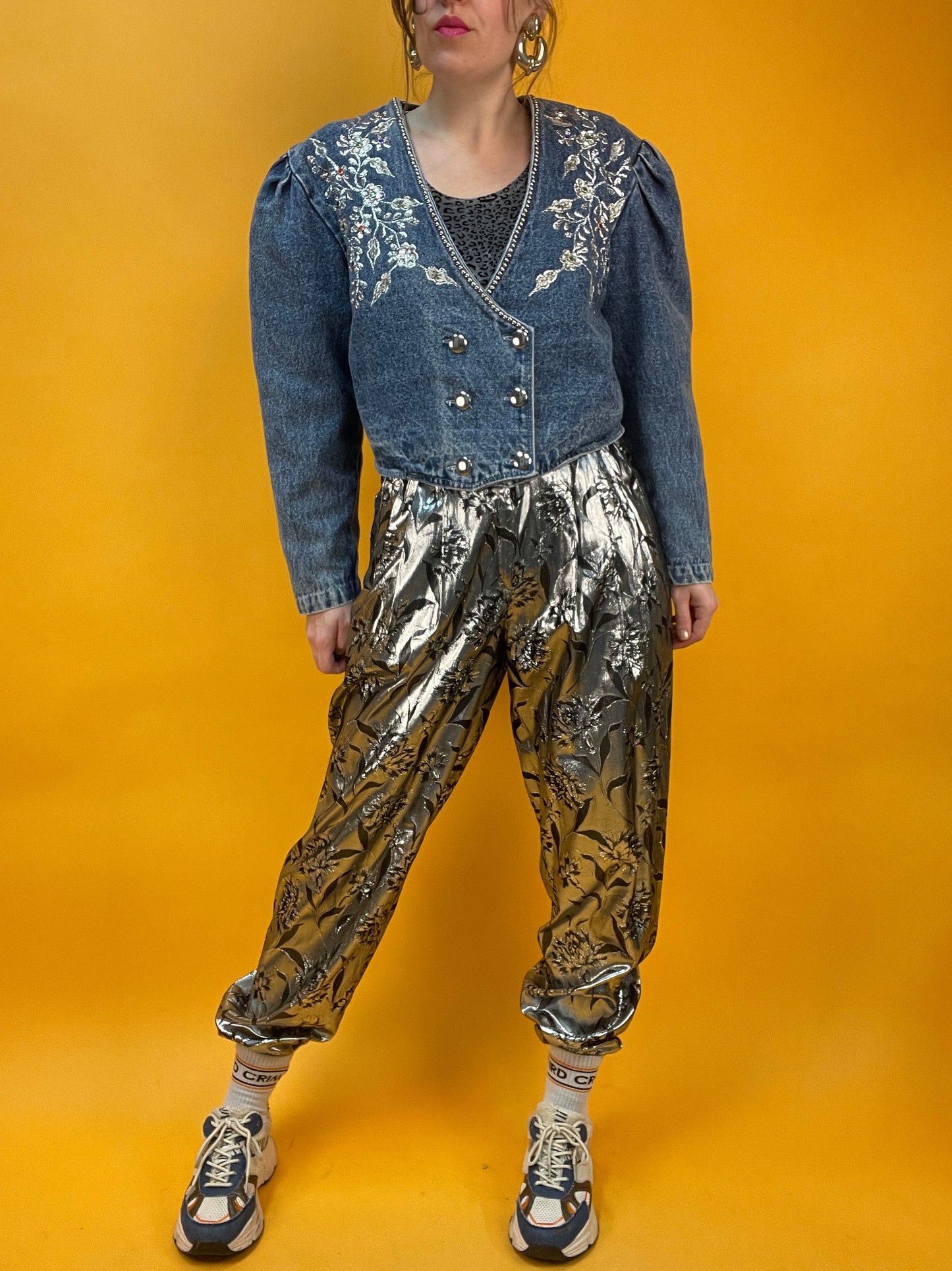Rattenscharfe 80s Denim Jacke in Acid Washed Hellblau