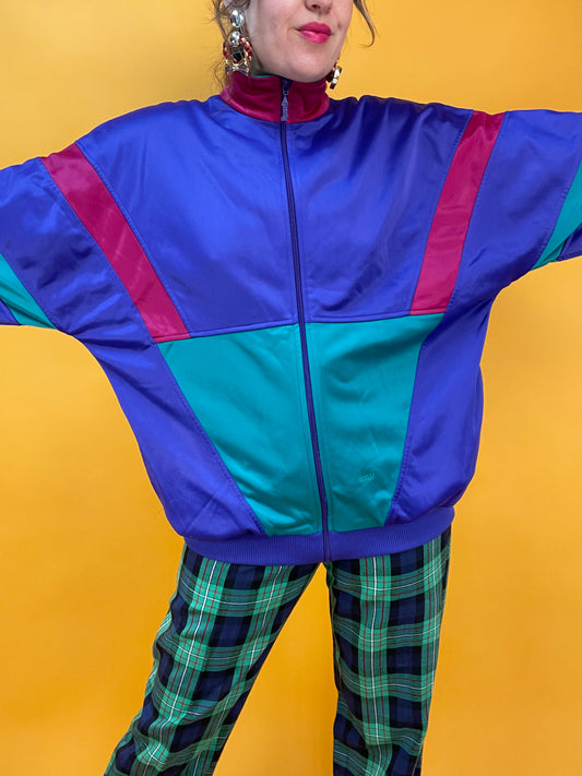 Knallige 80s/90s Unisex Trainingsjacke