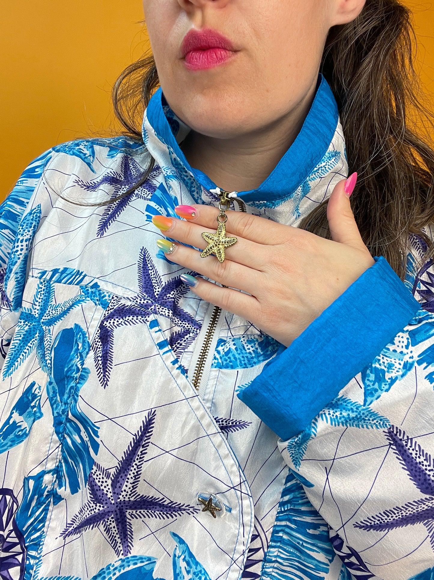 80s/90s Trainingsjacke mit nautical Print von Lavon