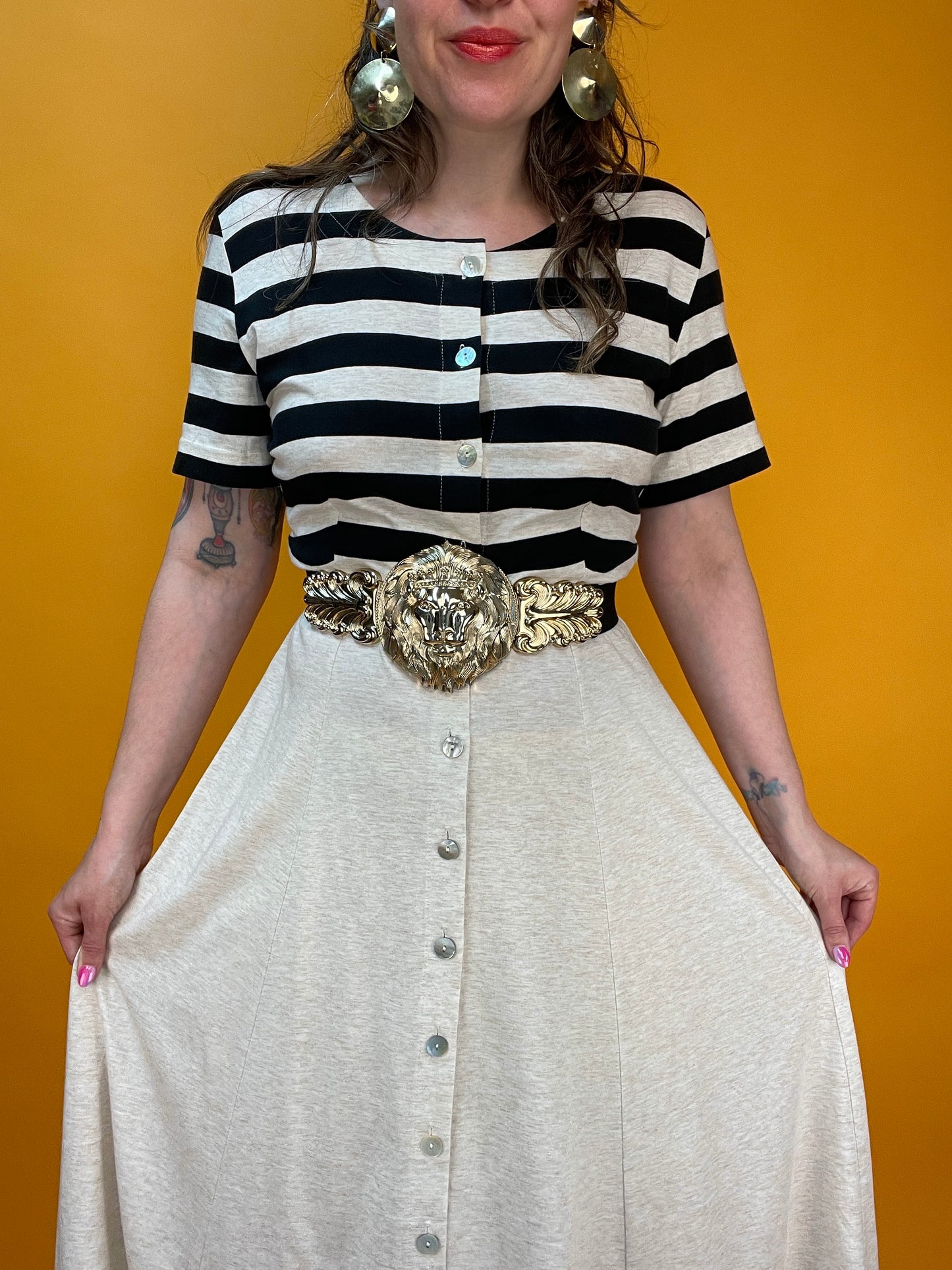 Knöchellanges Sommerkleid im „French-Chic“-Streifenlook