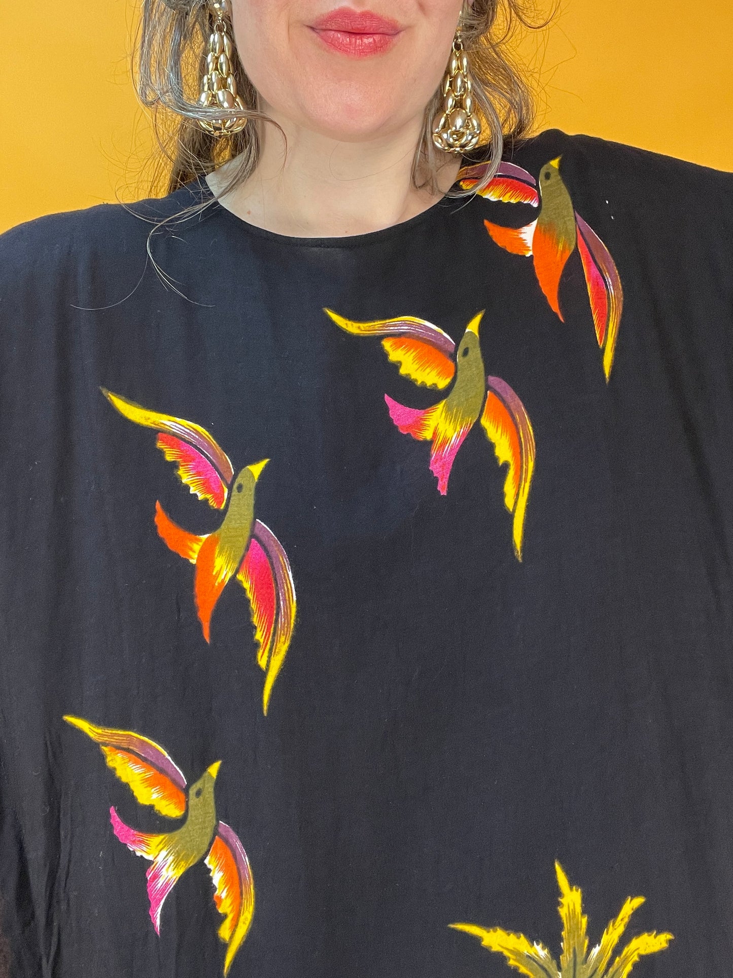 Herrlich dünnes Kaftankleid mit funky Beachvibeprint