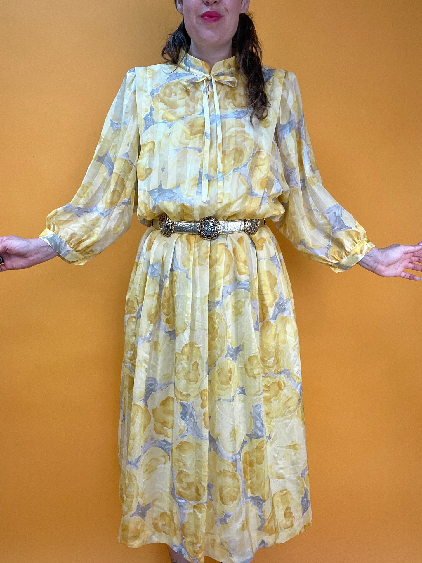 Sommerkleid von Lucie Linden mit Fledermausärmeln und tollem Blumenprint