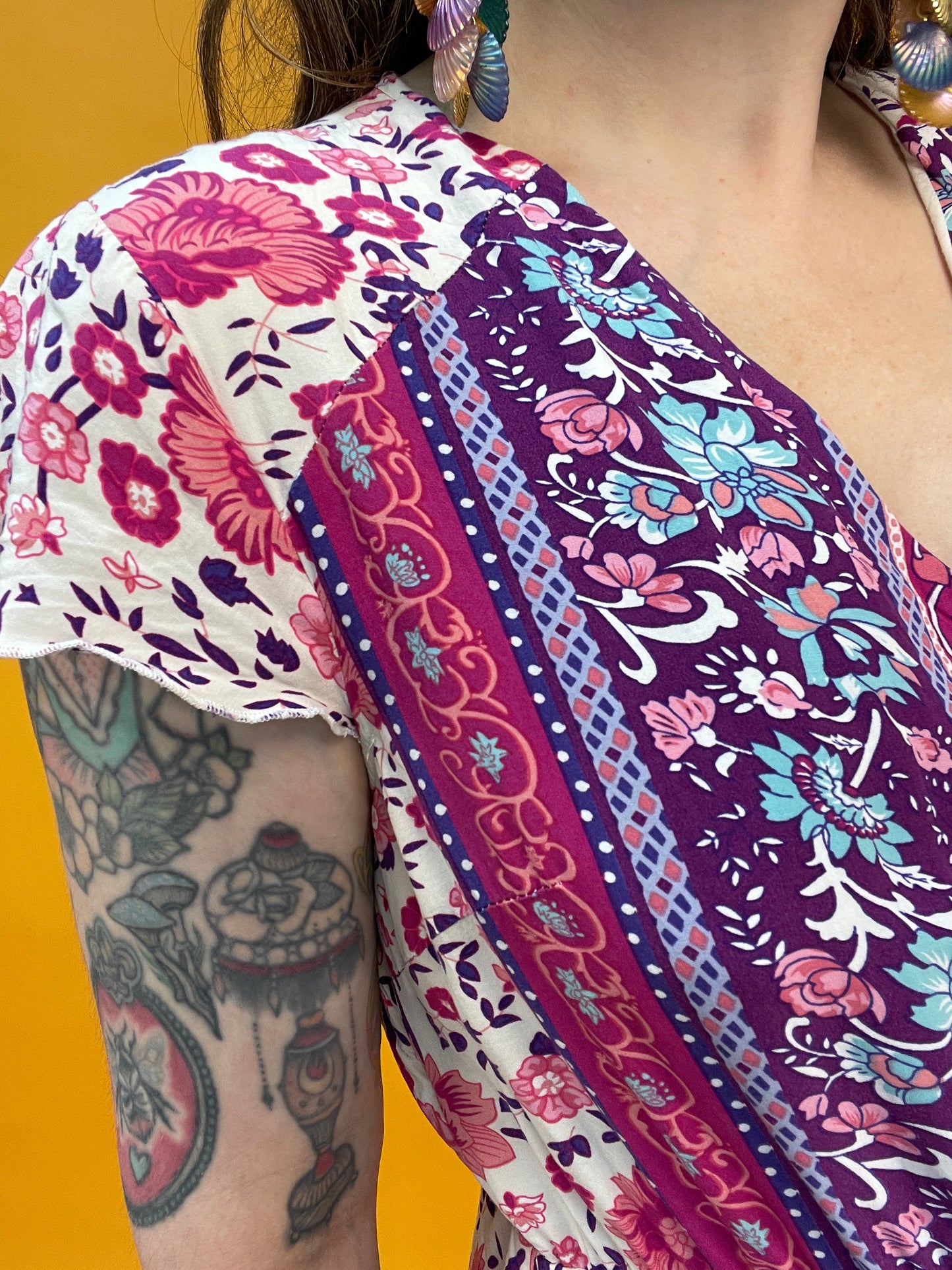 Bohemian Maxikleid mit hippieskem Blumenprint