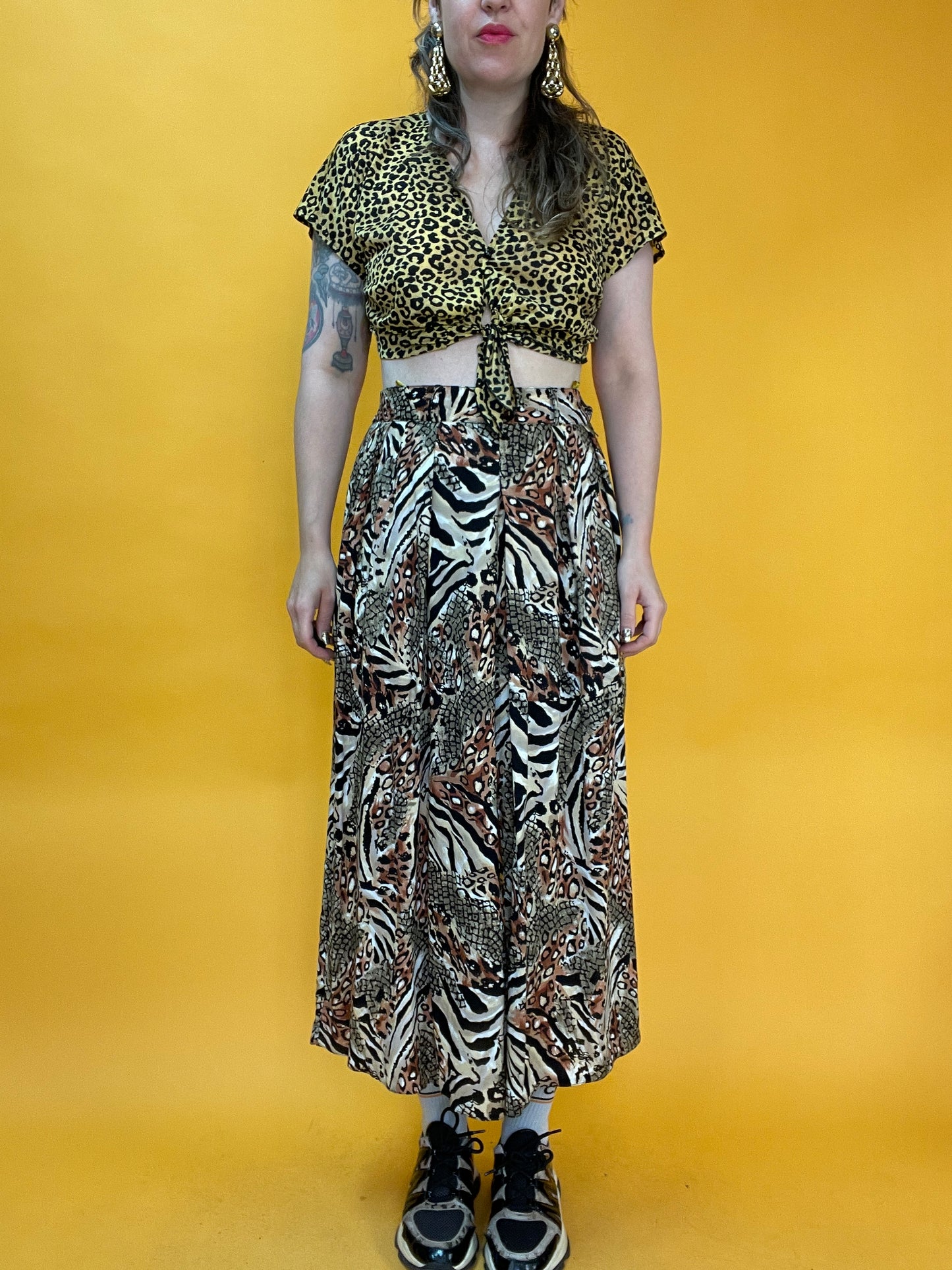 Luftig-lässiger Animalprint-Sommerrock