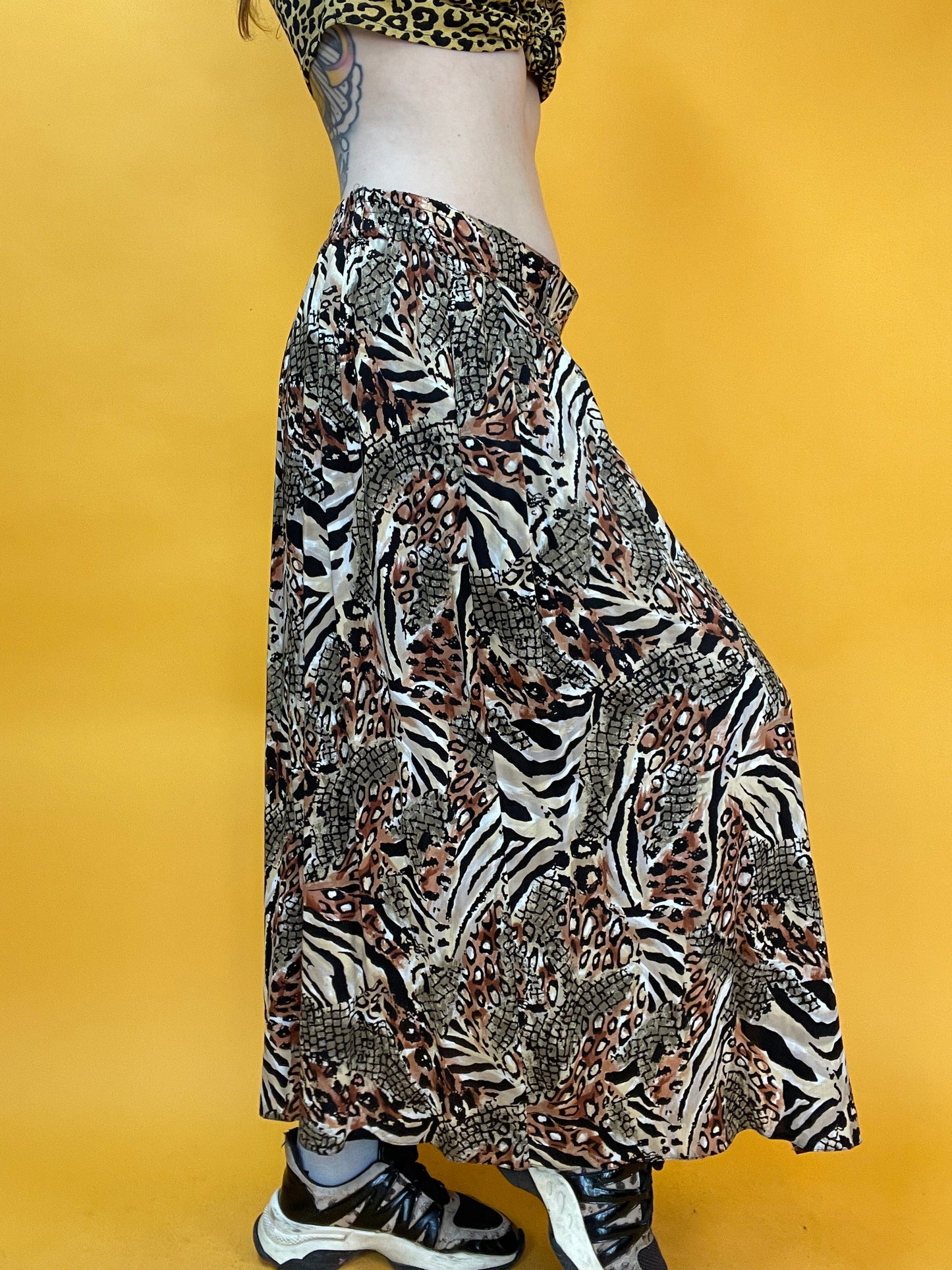 Luftig-lässiger Animalprint-Sommerrock