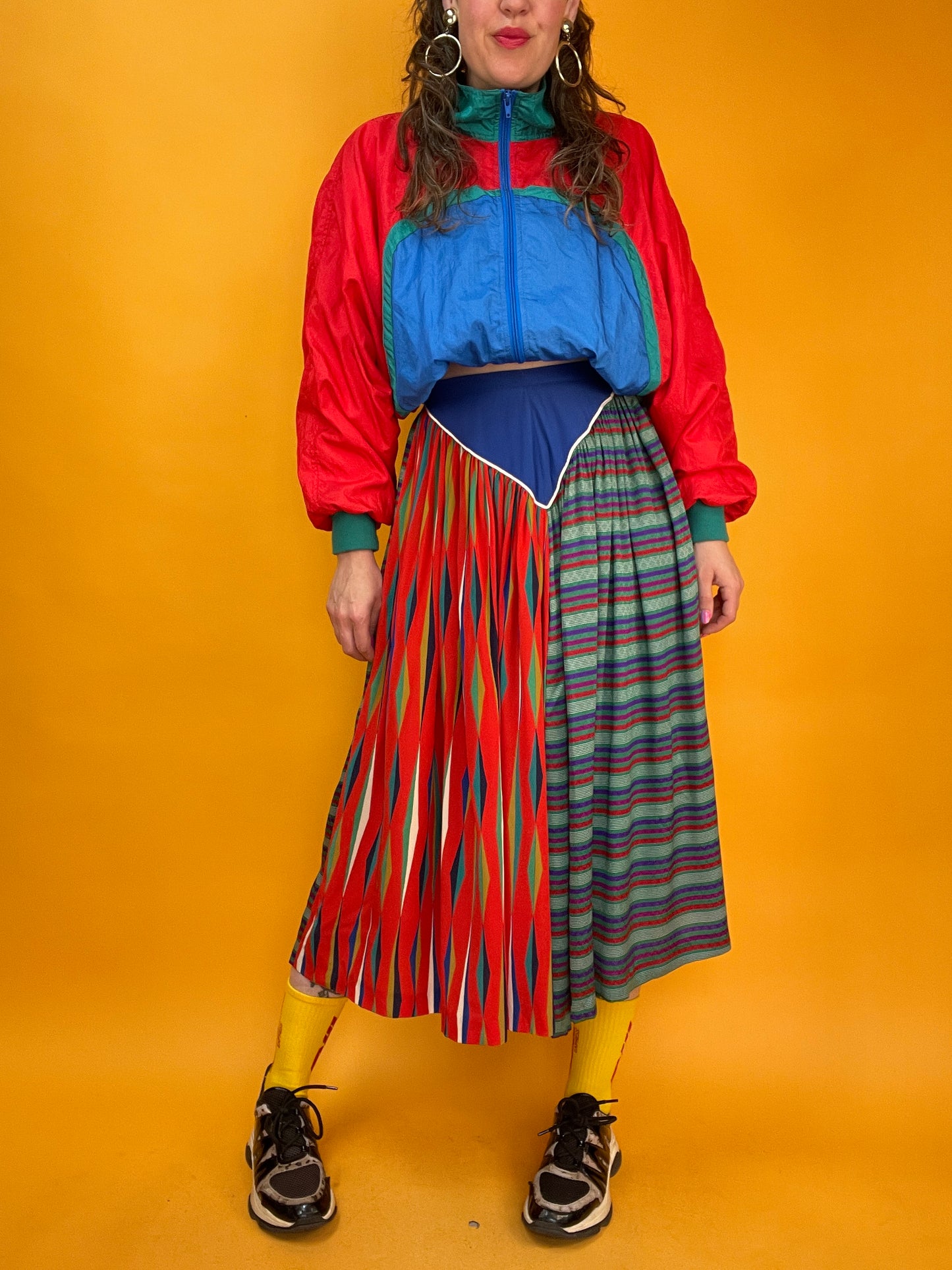 Funky handmade Midirock aus supercoolen Knüllerprints