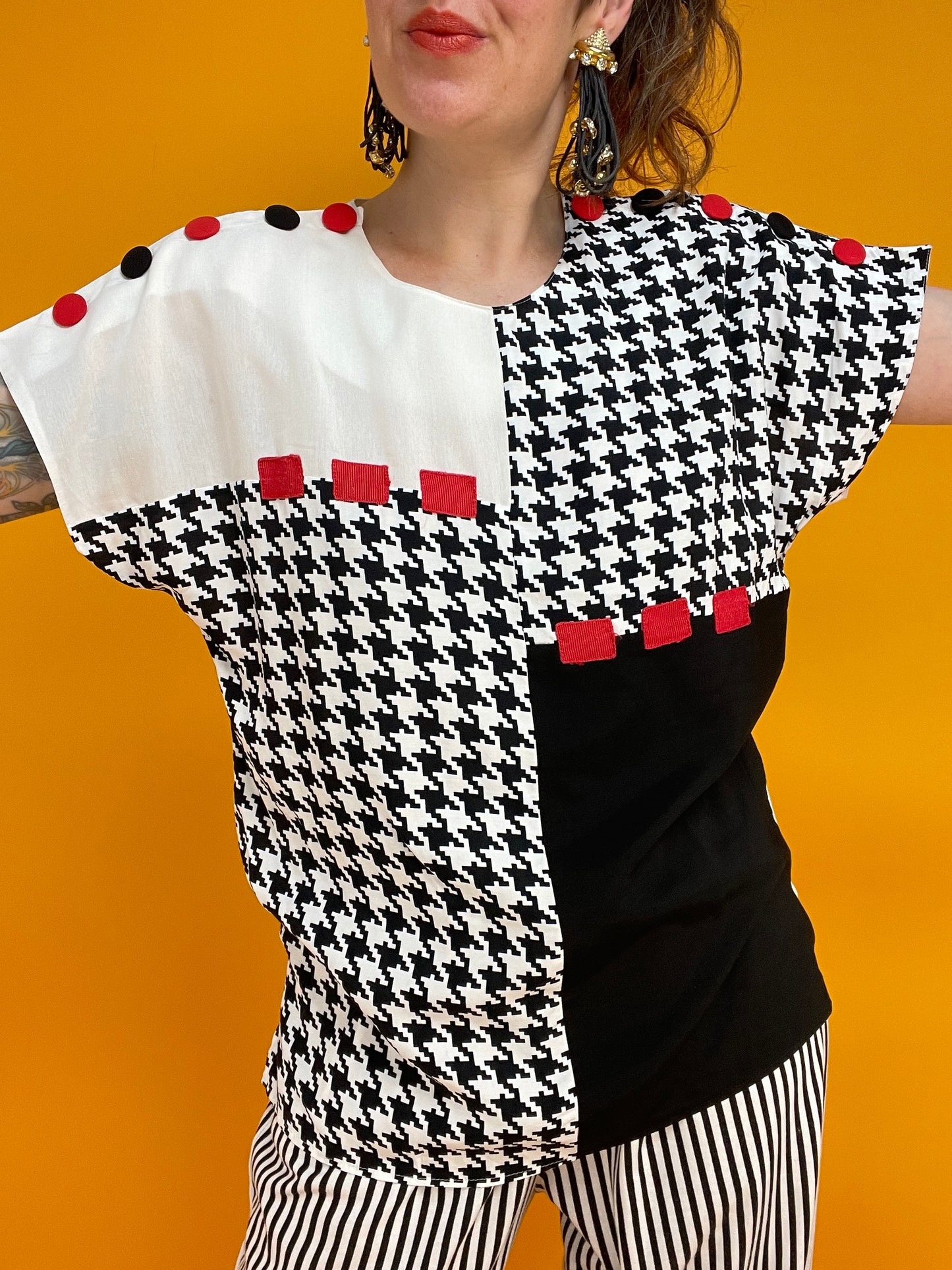Monochromes 80s 90s Patchworkshirt