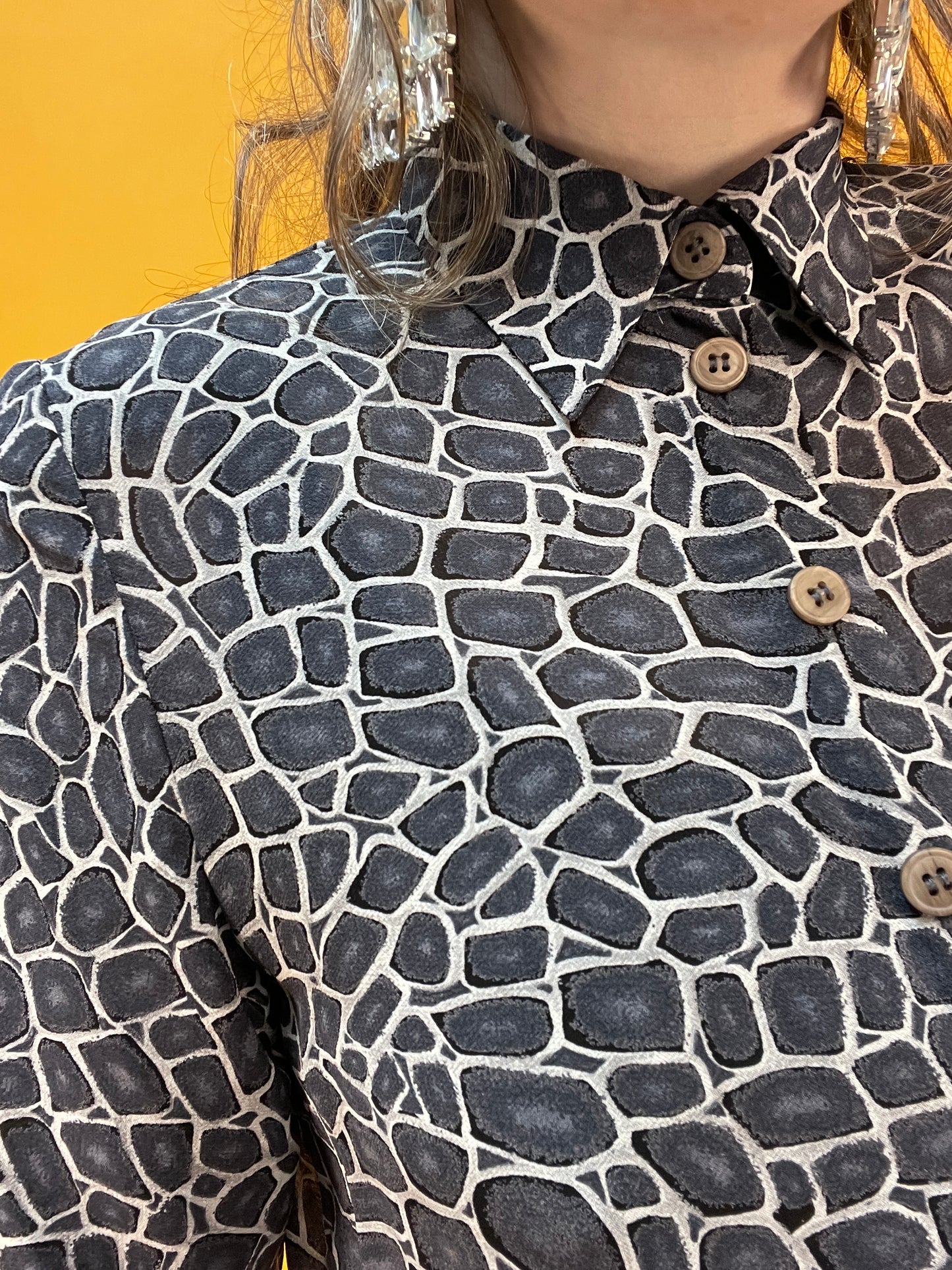 Wild bedrucktes 80s/90s Animal-Szenerie Shirt