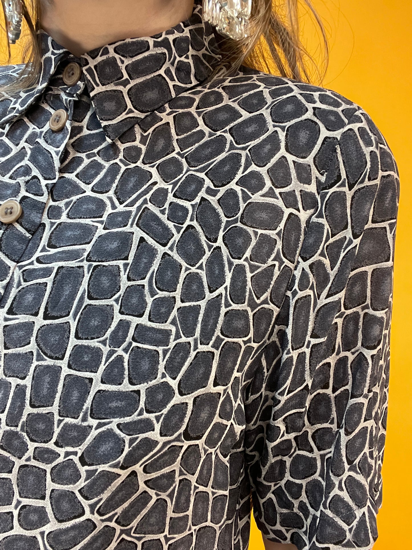 Wild bedrucktes 80s/90s Animal-Szenerie Shirt