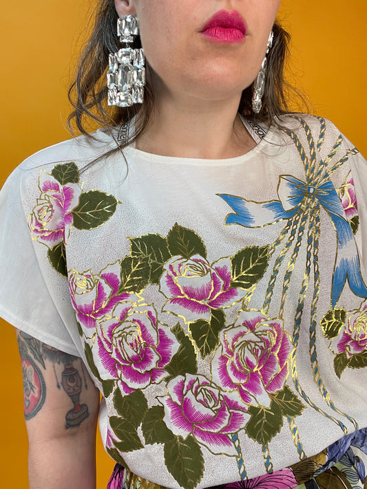 Fancy T-Shirt mit glänzendem Aufdruck