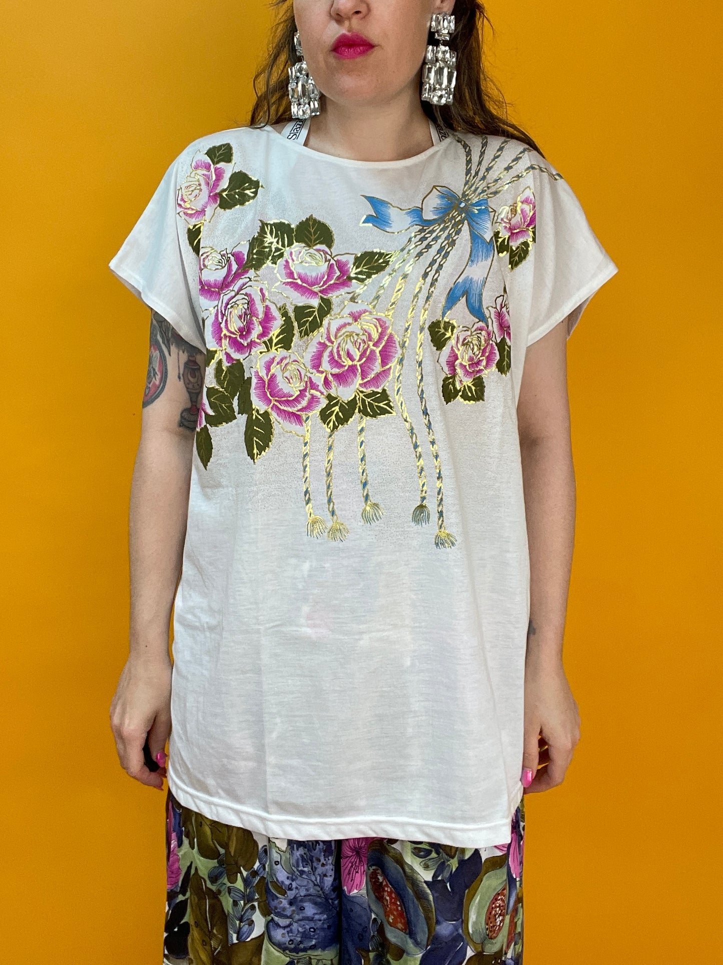 Fancy T-Shirt mit glänzendem Aufdruck