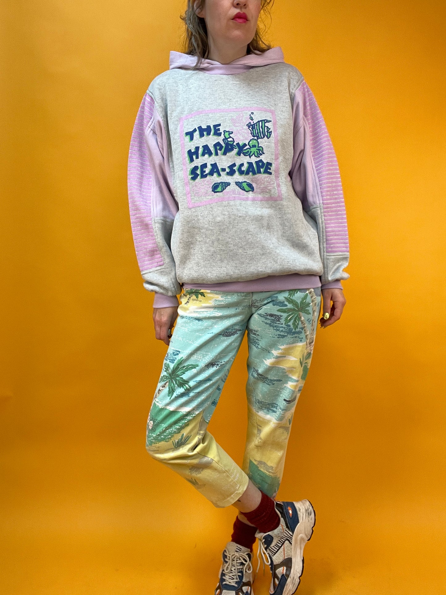 Lässiger 80s/90s Hoodie mit coolem Aufdruck