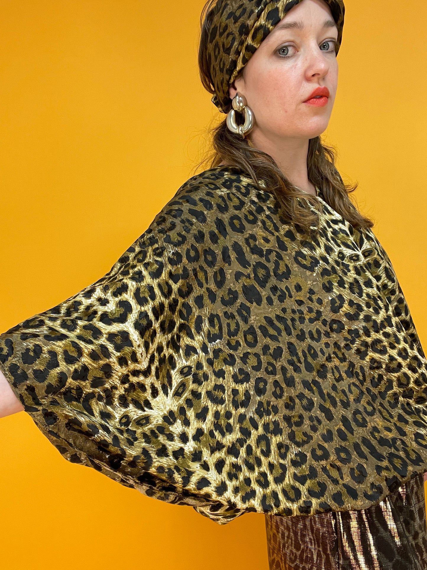 Vierteiliges Vintage-Turban-Set "LeoLove"