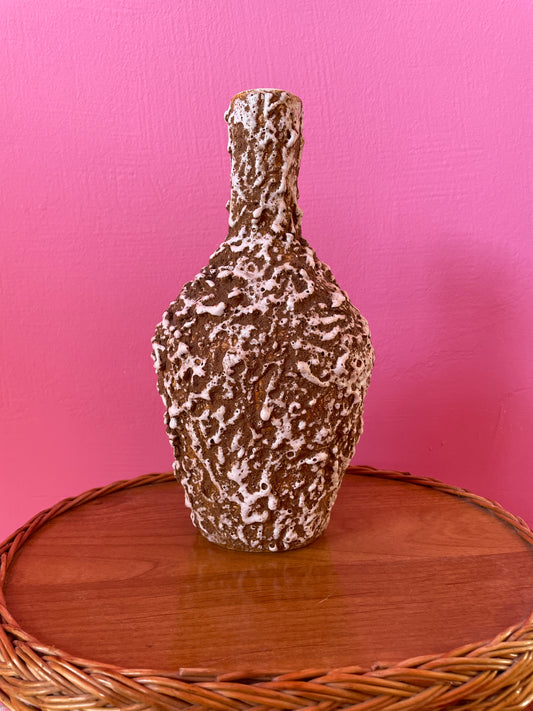 Italienische Keramikvase aus den 60s mit adretter Dame (2)