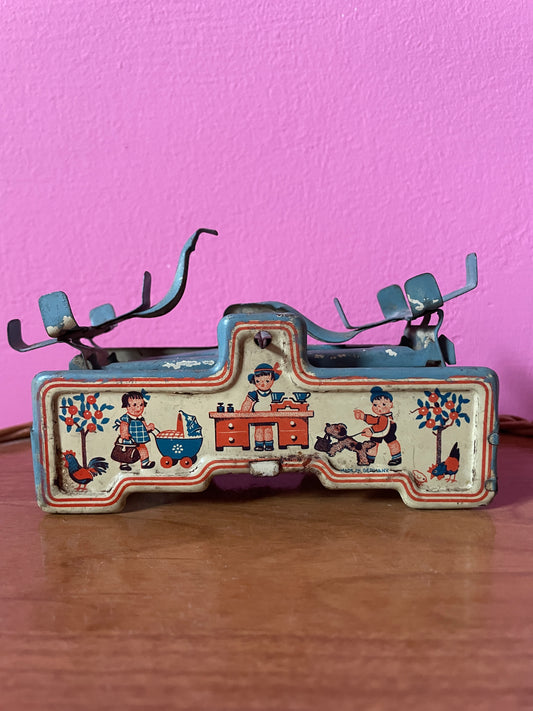Antikes Kinderspielzeug: kleine 50er Jahre Blechwaage
