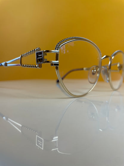 Elegante Vintage Brille mit Karat vom Designer Label Henry Julien