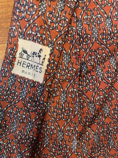 Vintage Seidenkravatte von Hermès