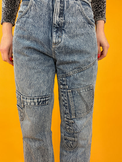 Ausgefallene 80s Patchwork Jeans von Jinglers