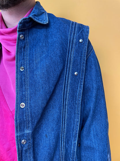 80s Jeansjacke mit Nietenbesatz