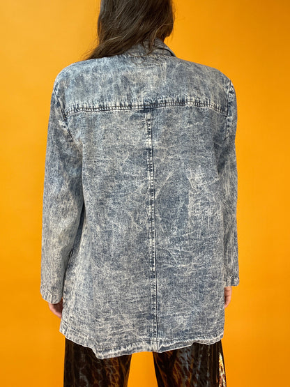 Superfancy 80s/90s Denimblazer mit Nietenkragen