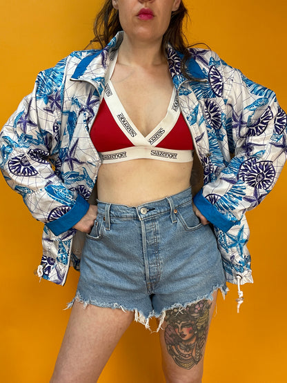 80s/90s Trainingsjacke mit nautical Print von Lavon