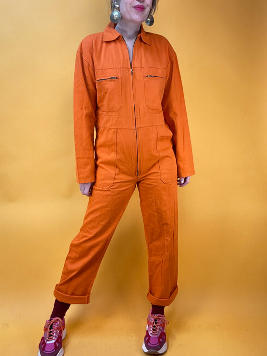 Lässiger Unisex Workwear Overall in Knallorange