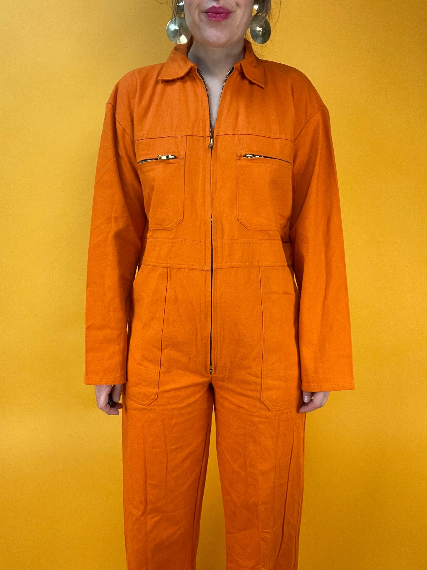 Lässiger Unisex Workwear Overall in Knallorange