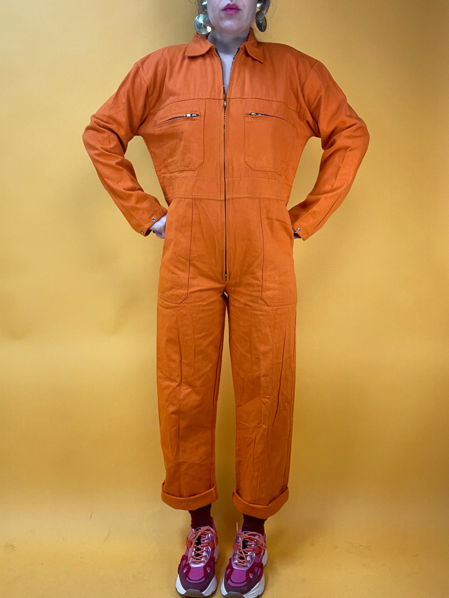 Lässiger Unisex Workwear Overall in Knallorange