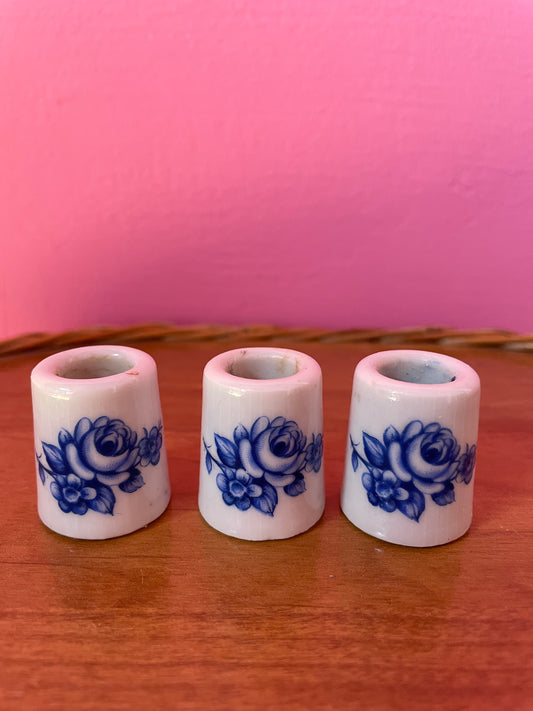 Superkleine Keramik Kerzenhalter „Delft Blue“