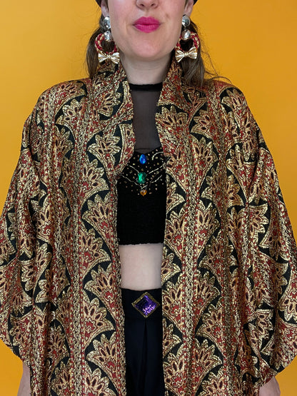 Famoser langer Kimono aus schimmerndem Lurex