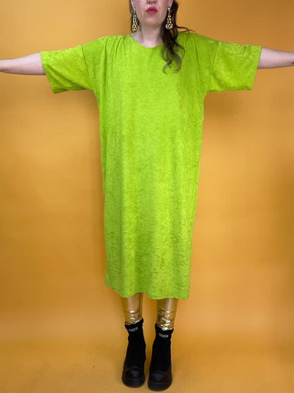 Funky Neon-Shirtkleid aus Frottee