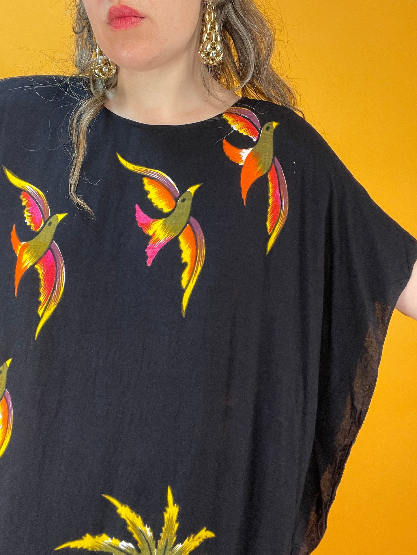 Herrlich dünnes Kaftankleid mit funky Beachvibeprint
