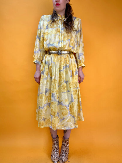 Sommerkleid von Lucie Linden mit Fledermausärmeln und tollem Blumenprint