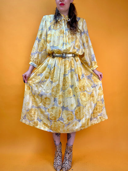 Sommerkleid von Lucie Linden mit Fledermausärmeln und tollem Blumenprint
