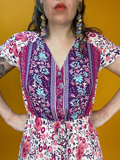 Bohemian Maxikleid mit hippieskem Blumenprint
