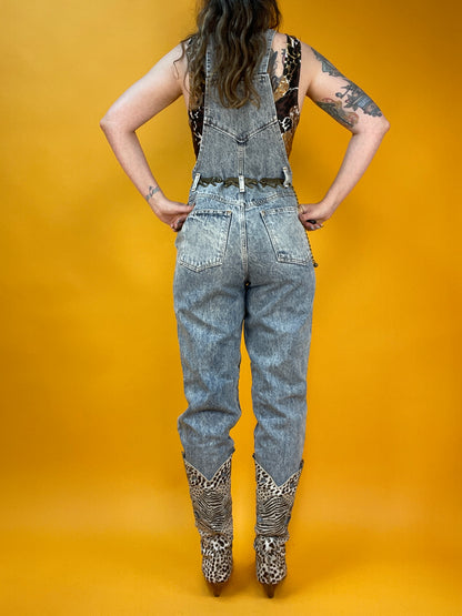 80s Acid Washed Denim Latzhose