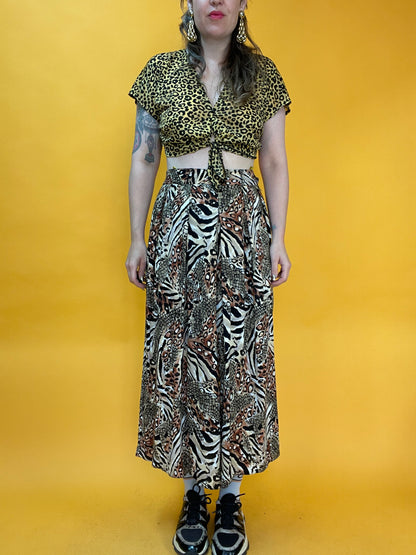 Luftig-lässiger Animalprint-Sommerrock