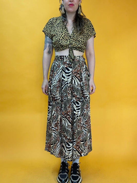 Luftig-lässiger Animalprint-Sommerrock