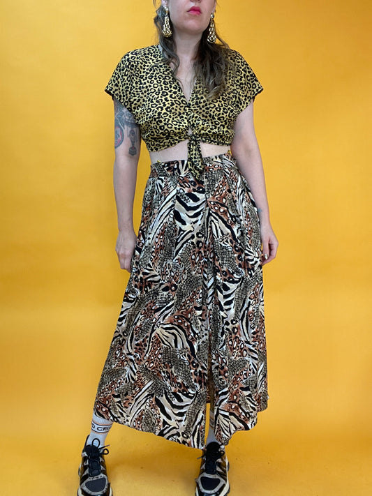 Luftig-lässiger Animalprint-Sommerrock