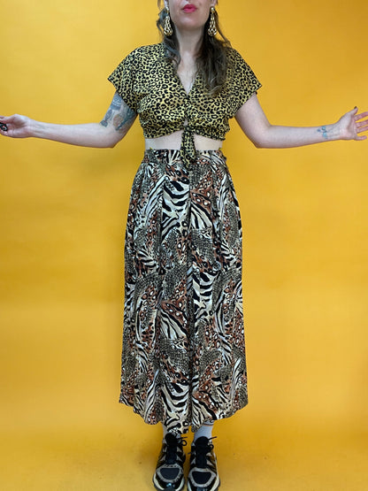 Luftig-lässiger Animalprint-Sommerrock
