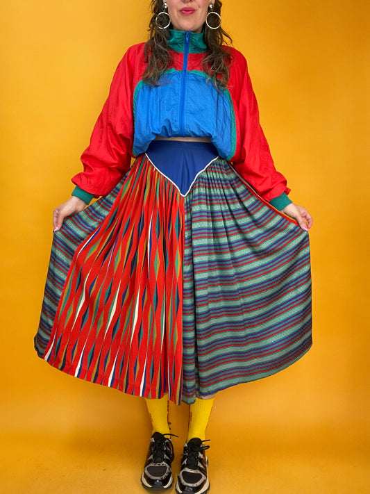 Funky handmade Midirock aus supercoolen Knüllerprints