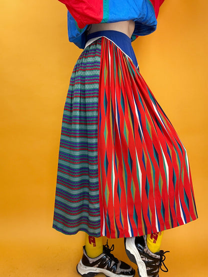 Funky handmade Midirock aus supercoolen Knüllerprints