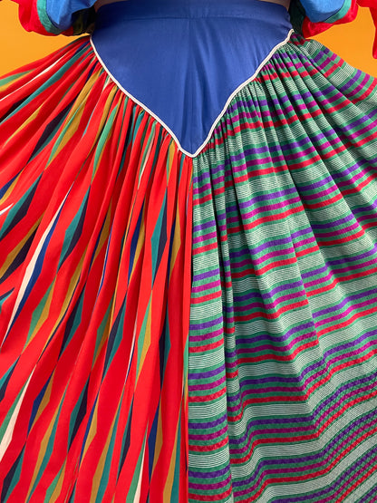 Funky handmade Midirock aus supercoolen Knüllerprints