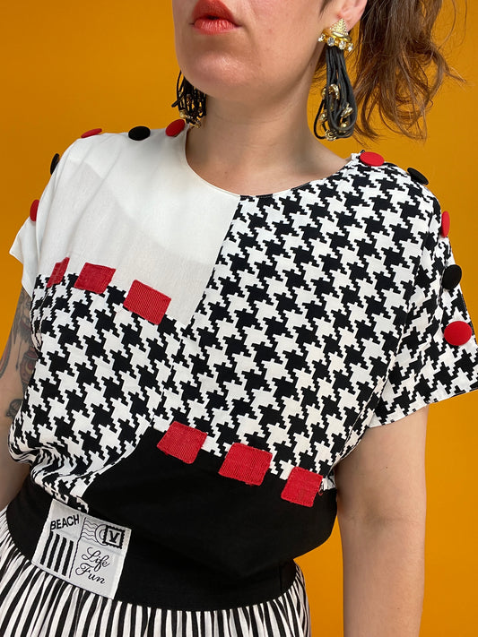 Monochromes 80s 90s Patchworkshirt