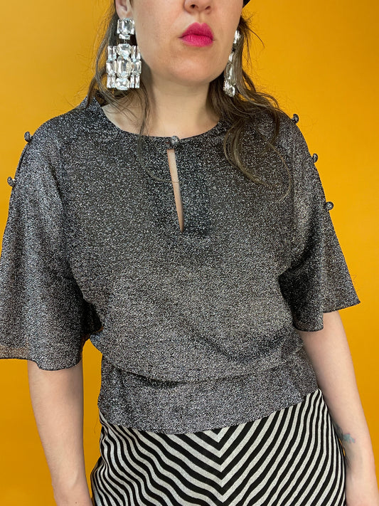 Glitzerndes 60s Lurexshirt